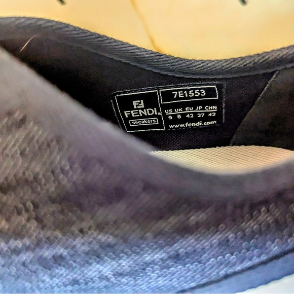 Fendi sneakers, size 9, canvas with glass beading, new, perfect condition. - Picture 7 of 13